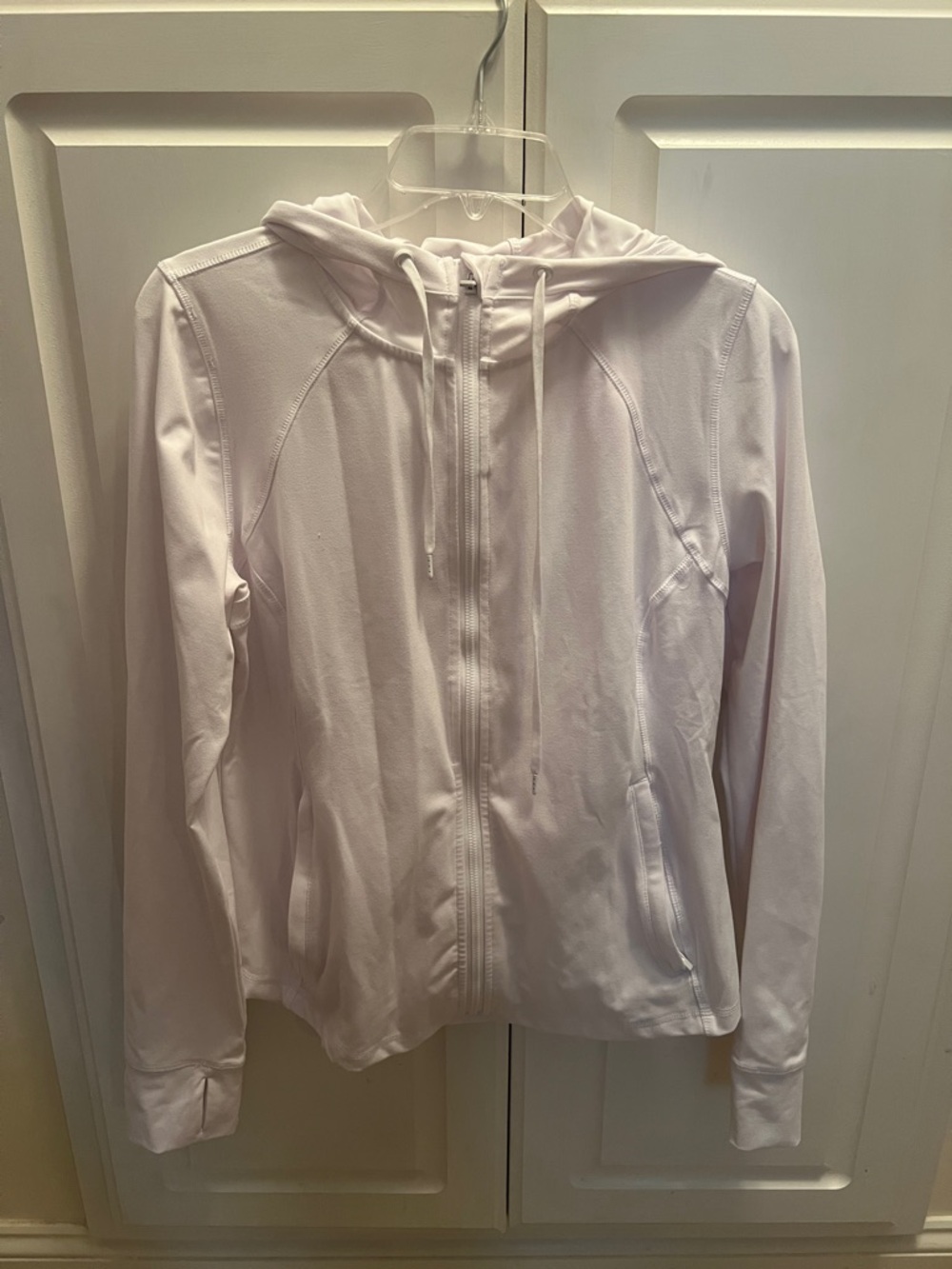 Yogalicious White Hooded Zip Jacket XL